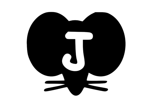 Cute Cartoon Mouse with Mono J: Graphics and Crafts Made Fun
