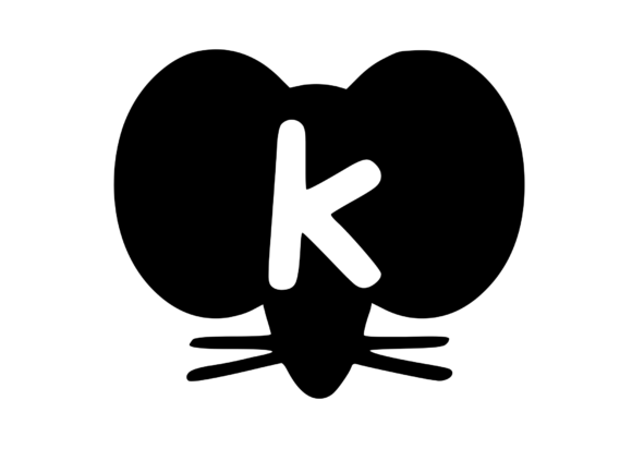 Cute Cartoon Mouse with Mono K Graphics