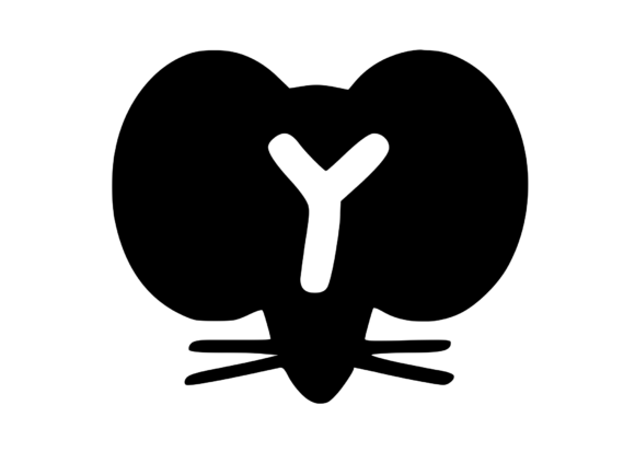 Cute Cartoon Mouse with Mono Y Graphics and Crafts