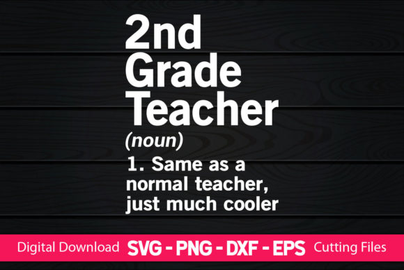 Funny 2nd Grade Teacher Definition Gifts Graphics