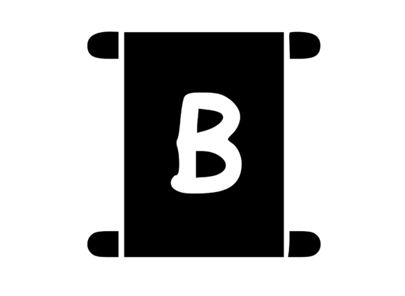 Old Scroll with Playful Mono B: Graphics and Crafts Made Simple