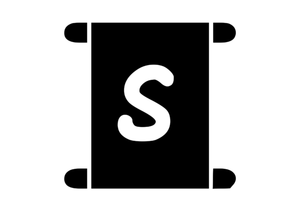 Old Scroll with Playful Mono S