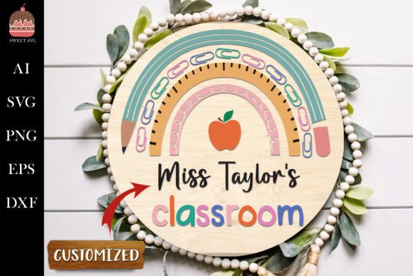 Personalized Teacher Classroom Decor SVG: A Versatile Graphic Design Asset for Creative Branding