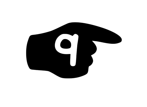 Pointing Hand with Playful Mono 9