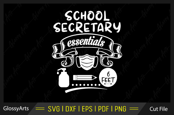 School Secretary Essentials SVG Cut File for Crafts and Graphics