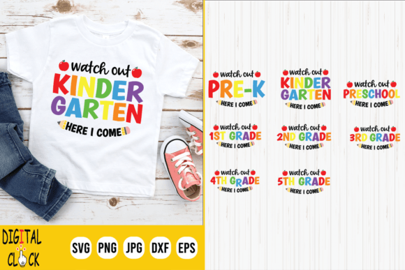Watch Out School Here I Come SVG: Graphics for Crafts Projects